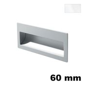 Immagine di Maniglia U9045 B da incassare 60x42 mm metallo pressofuso finitura bianco opaco 