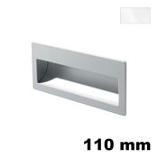 Immagine di Maniglia U9045 A da incassare 110x42 mm metallo pressofuso finitura bianco opaco 