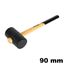 Immagine di mazzuole gomma manico legno mm. 90 nero                                                                                            