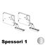 Immagine di Coppia snodi Unico configurazione 1 spessore anta 22/30 mm nichel 