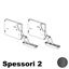 Immagine di Coppia snodi Unico configurazione 2 spessore anta 22/30 mm nichel nero 