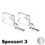 Immagine di Coppia snodi Unico configurazione 3 spessore anta 22/30 mm nichel 