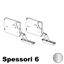 Immagine di Coppia snodi Unico configurazione 6 spessore anta 22/30 mm nichel 