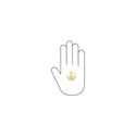 Immagine di pomoli hz0880 mm 30 metallo oro opaco                                                                                            