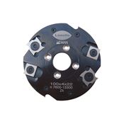 Immagine di Fresa coltelli a gettare per fresatrice HW diametro 100x4xdiametro 22 mm Z4+V4 WS 4 fori senza spessore 