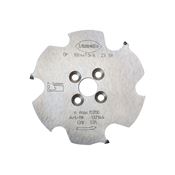 Immagine di Fresa P-System CNC DP (Diamante) diametro 100.4x7 foro diametro 16 mm Z3 con 4 fori diametro 5.5 su corona diametro 28 mm 