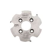 Immagine di Fresata P-System CNC DP in senso antiorario diametro 100.4x7 foro diametro 30 mm Z3 con 4 fori diametro 6.6 su corona diametro 48 mm 