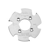 Immagine di Fresa P-System CNC DP (Diamante) diametro 100.4x7 foro diametro 35 mm Z3 con 4 fori diametro 5.5 su corona diametro 50 mm 