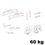 Immagine di Kit Scorribase Fluid per ante scorrevoli in legno portata 60 kg 