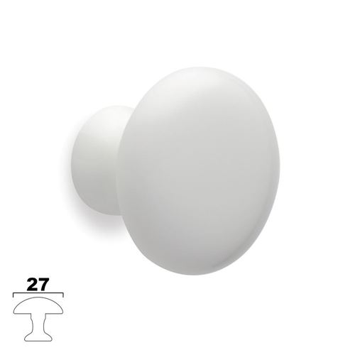Immagine di pomoli m224 a mm.27 metallo bianco opaco h mm. 24                                                                                           