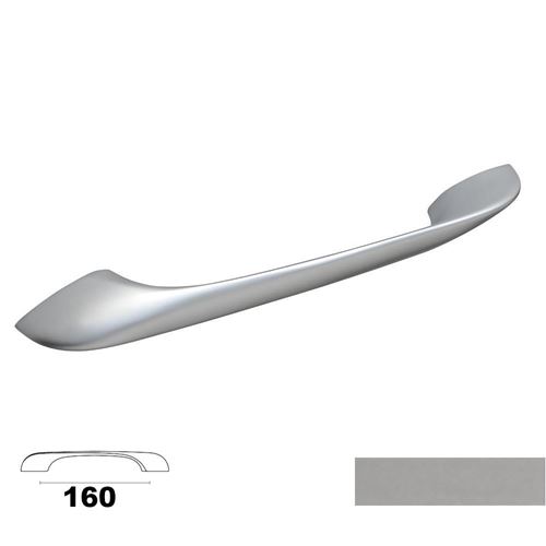 Immagine di maniglie m3000 a mm. 160 metal cromo satinato h 22                                                                                           