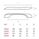 Immagine di maniglie m3000 b mm. 128 metal cromo lucido h 22                                                                                           