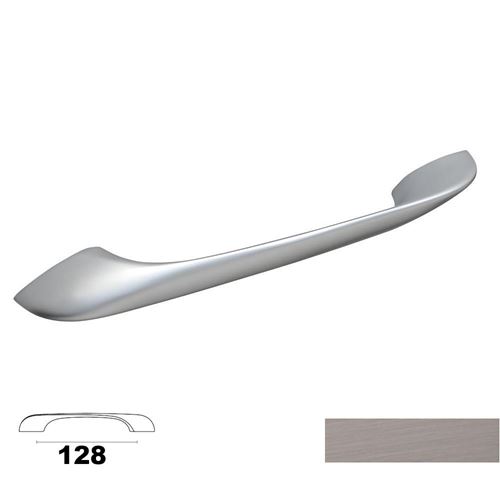 Immagine di maniglie m3000 b mm. 128 metal nichel satinato h 22                                                                                           