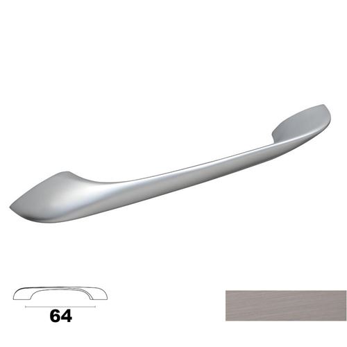 Immagine di maniglie m3000 d mm.  64 metal nichel satinato h 21                                                                                           