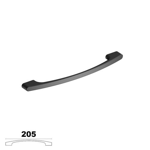 Immagine di maniglie m3960 b mm. 192 metal nero opaco l 205 h 29 i 192/160                                                                                           