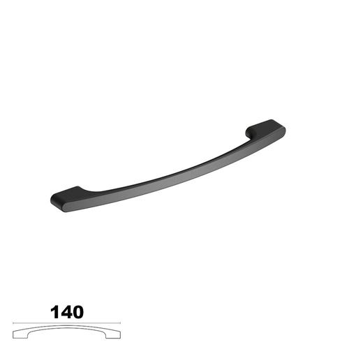 Immagine di maniglie m3960 c mm. 128 metal nero opaco l 140 h 29 i 128/ 96                                                                                           