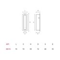 Immagine di maniglie m10 mm. 55x15 metallo eco nichel incasso l 10 p10 h 48                                                                                           