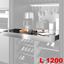 Immagine di tavoli estraibili opla top base 120 inox modulo spalla 18                                                                                           