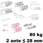 Immagine di guarniture ante scorr. fluid <=mm 28/2 ante set 2 ante soft kg  80                                                                                           