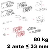 Immagine di guarniture ante scorr. fluid <=mm 33/2 ante set 2 ante soft kg  80                                                                                           