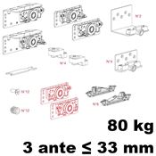Immagine di guarniture ante scorr. fluid <=mm 33/3 ante set 3 ante soft kg  80                                                                                           