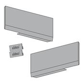 Immagine di 22.8000 ABD R+L V1HGIG - AVENTOS H/FLS T per anta soffietto placchetta di copertura grande destro+sinistro grigio chiaro 