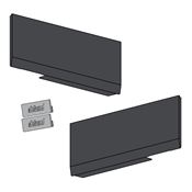 Immagine di 22.8000 ABD R+L V1HGIG - AVENTOS H/FLS T per anta soffietto placchetta di copertura grande destro+sinistro grigio scuro 