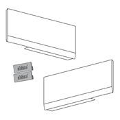 Immagine di 22.8000 ABD R+L V1SWIG - AVENTOS H/FLS T per anta soffietto placchetta di copertura grande destro+sinistro bianco 