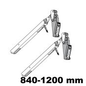 Immagine di 22F3900 HEB S2 NI - AVENTOS HF per anta a soffietto Leva telescopica (set) altezza corpo mobile 840-1200 mm simmetrico adatto per SERVO-DRIVE nichel 
