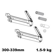Immagine di 22L3200 HEBEL S2 NI - AVENTOS HL per anta ad apertura verticale Pacchetto leve (set) altezza corpo mobile 300-339 mm nichel 