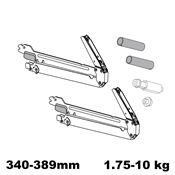 Immagine di 22L3500 HEBEL S2 NI - AVENTOS HL per anta ad apertura verticale Pacchetto leve (set) altezza corpo mobile 340-389 mm nichel 