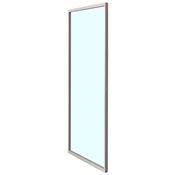 Immagine di Kit porta battente Pivot Grid larghezza fino a 1000 mm altezza fino a 3000 mm con incontro magnetico anodizzato argento spazzolato 