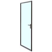 Immagine di Kit porta battente Pivot Grid larghezza fino a 1000 mm altezza fino a 3000 mm predisposta per serratura Polaris verniciato metalgrey 