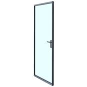 Immagine di Kit porta battente Pivot Grid larghezza fino a 1000 mm altezza fino a 3000 mm predisposta per serratura Polaris verniciato grafite 