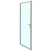 Immagine di Kit porta battente Pivot Grid larghezza fino a 1000 mm altezza fino a 3000 mm predisposta per serratura Polaris verniciato bianco ral 9002 