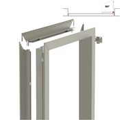 Immagine di Kit stipiti porta battente spingere Pivot larghezza fino a 1000 mm altezza fino a 3000 mm verniciato bianco ral 9002 