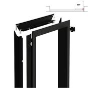 Immagine di Kit stipiti porta battente spingere Pivot larghezza fino a 1000 mm altezza fino a 3000 mm anodizzato nero spazzolato 