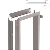 Immagine di Kit stipiti porta battente tirare Pivot larghezza fino a 1000 mm altezza fino a 3000 mm anodizzato argento spazzolato 