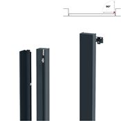 Immagine di Kit stipiti porta battente spingere Pivot senza traverso altezza fino a 3000 mm verniciato grafite 