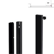 Immagine di Kit stipiti porta battente spingere Pivot senza traverso altezza fino a 3000 mm anodizzato nero spazzolato 