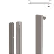 Immagine di Kit stipiti porta battente tirare Pivot senza traverso altezza fino a 3000 mm anodizzato argento spazzolato 