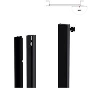 Immagine di Kit stipiti porta battente tirare Pivot senza traverso altezza fino a 3000 mm anodizzato nero spazzolato 