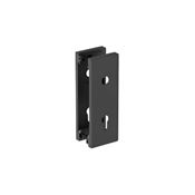 Immagine di Set placche per serratura porte battente Pivot Grid con foro maniglia e foro cilindro europeo verniciate metalgrey 