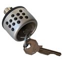 Immagine di pomoli extr c/cilindro mk1 2100 nich. c/inserti gomma neri                                                                                           