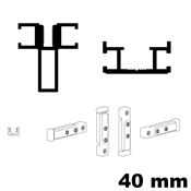 Immagine di telai fine traverse mm 40 nero mm 2700                                                                                           