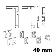Immagine di telai fine ante esterna mm 40 argento mm 1400x2700                                                                                           