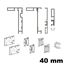 Immagine di telai fine ante esterna mm 40 argento mm 1400x2700                                                                                           
