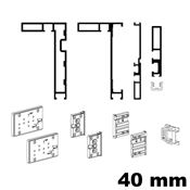 Immagine di telai fine ante esterna mm 40 nero mm 1400x2700                                                                                           