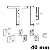 Immagine di telai fine ante interne mm 40 argento mm 1400x2700                                                                                           