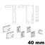 Immagine di telai fine ante interne mm 40 bianco mm 1400x2700                                                                                           